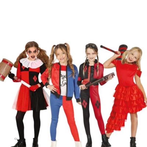 Fatos de Arlequina Menina